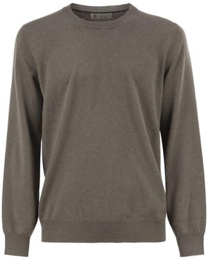 Brunello Cucinelli Crewneck Knitted Jumper - Grey