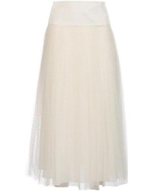Dior Mid-Length Pleated Skirt - White