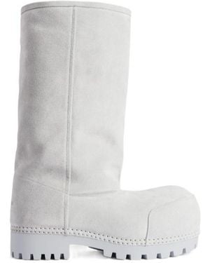 Balenciaga Alaska Fur High Boot - White