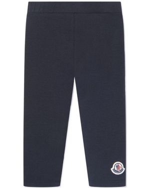 Moncler Appliqué-Logo Leggings - Blue