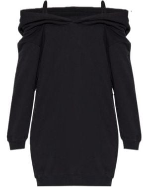 MM6 by Maison Margiela Long Sleeved Mini Dress - Black