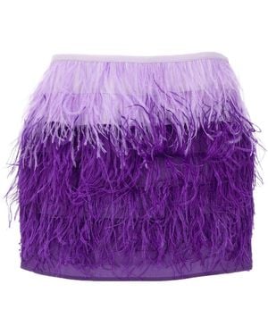 Twinset Myfo Feather Mini Skirt - Purple