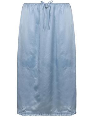 Prada Drawstring Midi Skirt - Blue