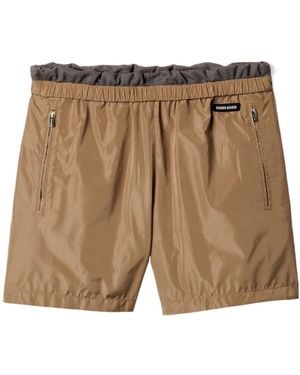 Miu Miu Technical Silk Bermudas - Natural