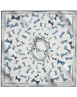 Dior Iviera Bows Square Scarf - Blue