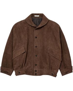 AURALEE Button-Front Jacket - Brown