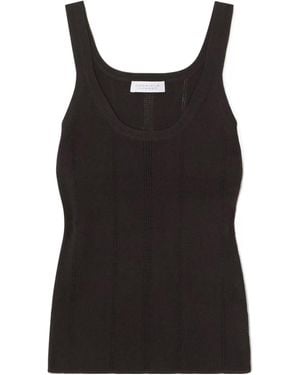 Gabriela Hearst Lucy Pointelle-Knit Wool Tank Top - Black