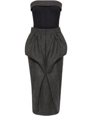 Maison Margiela Wool Bustier Dress - Black