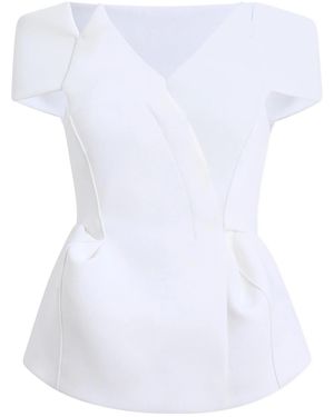 KHAITE Off-Shoulder Top - White