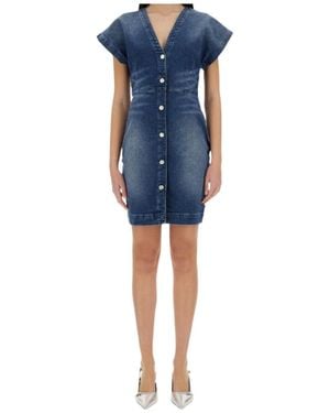 Moschino V-Neck Dress - Blue