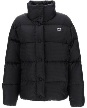Miu Miu Silk Blouson Jacket in Black | Lyst Miu Miu Silk Blouson Jacket in Black | Lyst