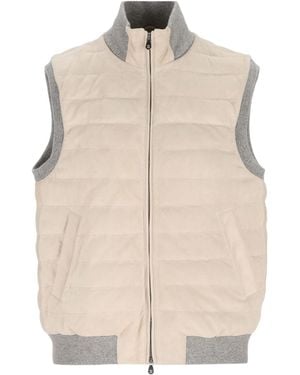 Brunello Cucinelli Quilted Gilet - Natural