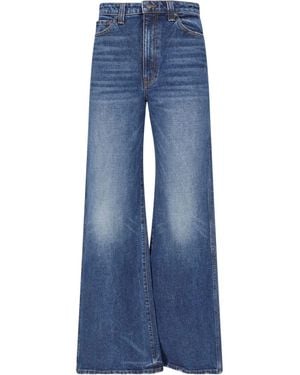 KHAITE High-Rise Wide-Leg Jeans - Blue