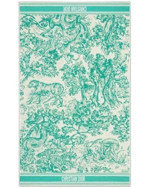 Dior Iviera Toile De Jouy Sauvage Beach Towel - Green