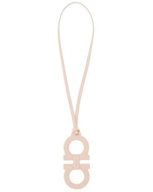 Ferragamo Double Gancini Charm - White