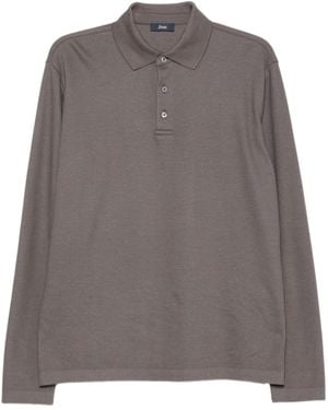 Herno Knit Polo Shirt - Gray