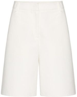 Valentino Vlogo Signature Above-Knee Length Shorts - White