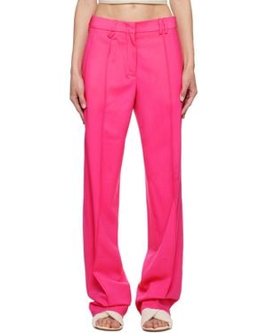 Jacquemus Straight-Leg Tailored Trousers - Pink