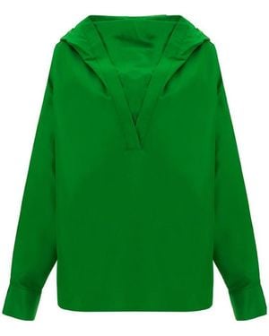 Valentino Hoded Windproof Pullover Jacket - Green