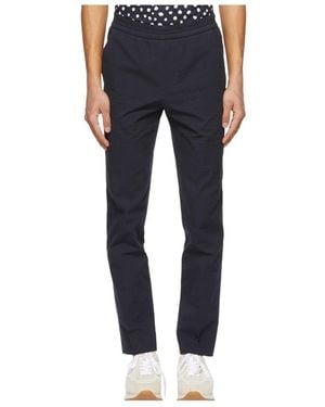 Harmony Elasticated Waistband Slim-Fit Trousers - Blue