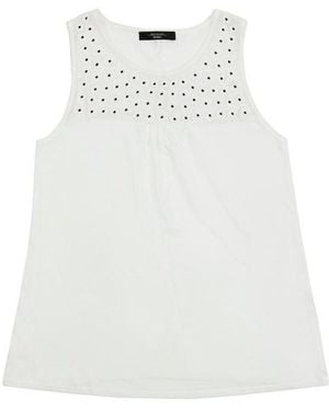 Weekend by Maxmara Round-Necked Sleeveless Dress - White