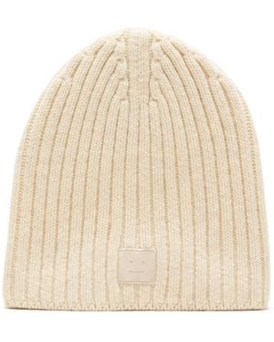 Acne Studios Knitted Beanie - Natural