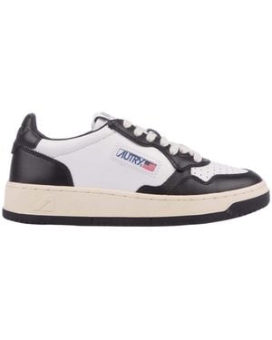Autry And Leather Sneakers - White