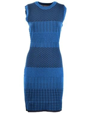 Diane von Furstenberg Sleeveless Round Neck Dress - Blue