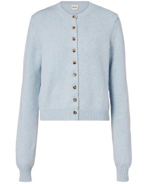 KHAITE Everheart Cashmere Cardigan - Blue