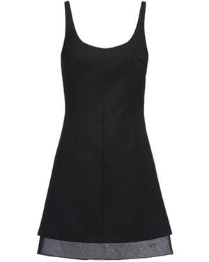 Prada Wool Short Dress Clothing - Black