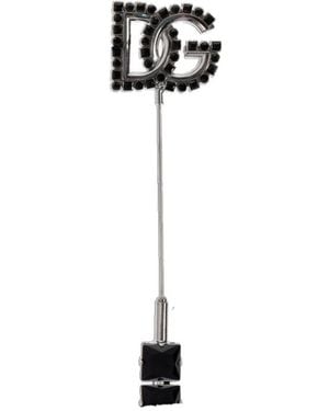 Dolce & Gabbana Dg Logo Brooch - White