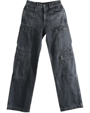 Rick Owens Wide-Leg Double Cargo Jeans - Grey