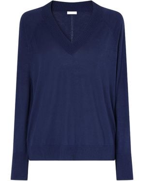 JOSEPH Gallow Silk Jumper - Blue