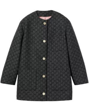 Gucci Gg Boutonné Wool Tweed Jacket - Black
