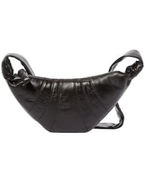 Lemaire Croissant Small Leather Shoulder Bag - Black