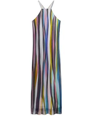 Self-Portrait Simple Long Dress - Blue
