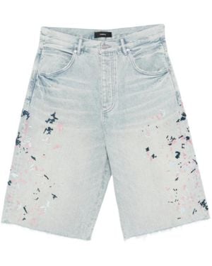 Purple Brand Denim Shorts With Belt Loops - Blue