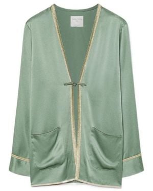 forte_forte Pocket Trim Jacket - Green