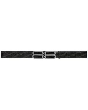 Balenciaga Bb Signature Belt Bb Monogram Coated Canvas - White