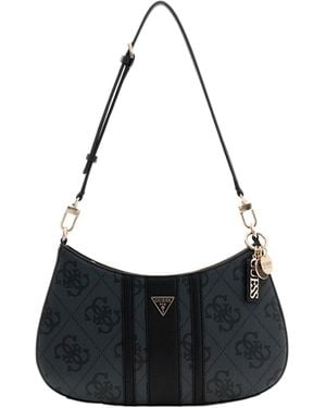 Guess Zippered Shoulder Bag - Black