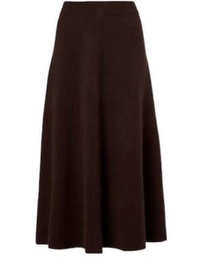 Jardin Des Orangers Wool And Cashmere Midi Skirt - Brown