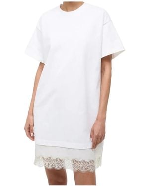 STAUD Grier Lace-Trim Mini Dress - White