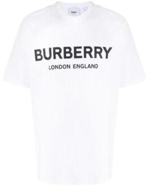 Burberry Logo Print Crewneck T-Shirt - White