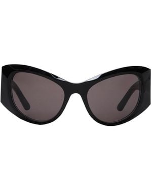 Balenciaga Minimalist Cat-Eye Sunglasses - Black