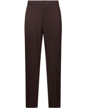 Moncler Gabardine Tailored Trousers - Brown