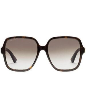 Gucci Rectangular Frame Sunglasses - Metallic