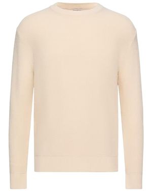 Moncler Logo Patch Crewneck Jumper - White