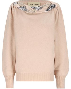 Valentino Long-Sleeve Knit Top - Pink