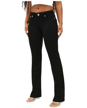 TRUE RELIGION Billie Mid Rise Straight Jean - Black