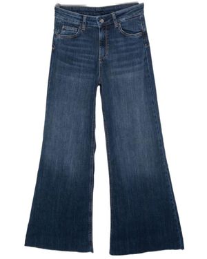 Liu Jo Faded Flared-Leg Jeans - Blue